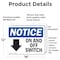 Signmission On And Off Switch Sign With Symbol, 18 in W x Rectangle, Vinyl Decal OS-2PACK-NS-D-1218-L-16979 - alternate 5